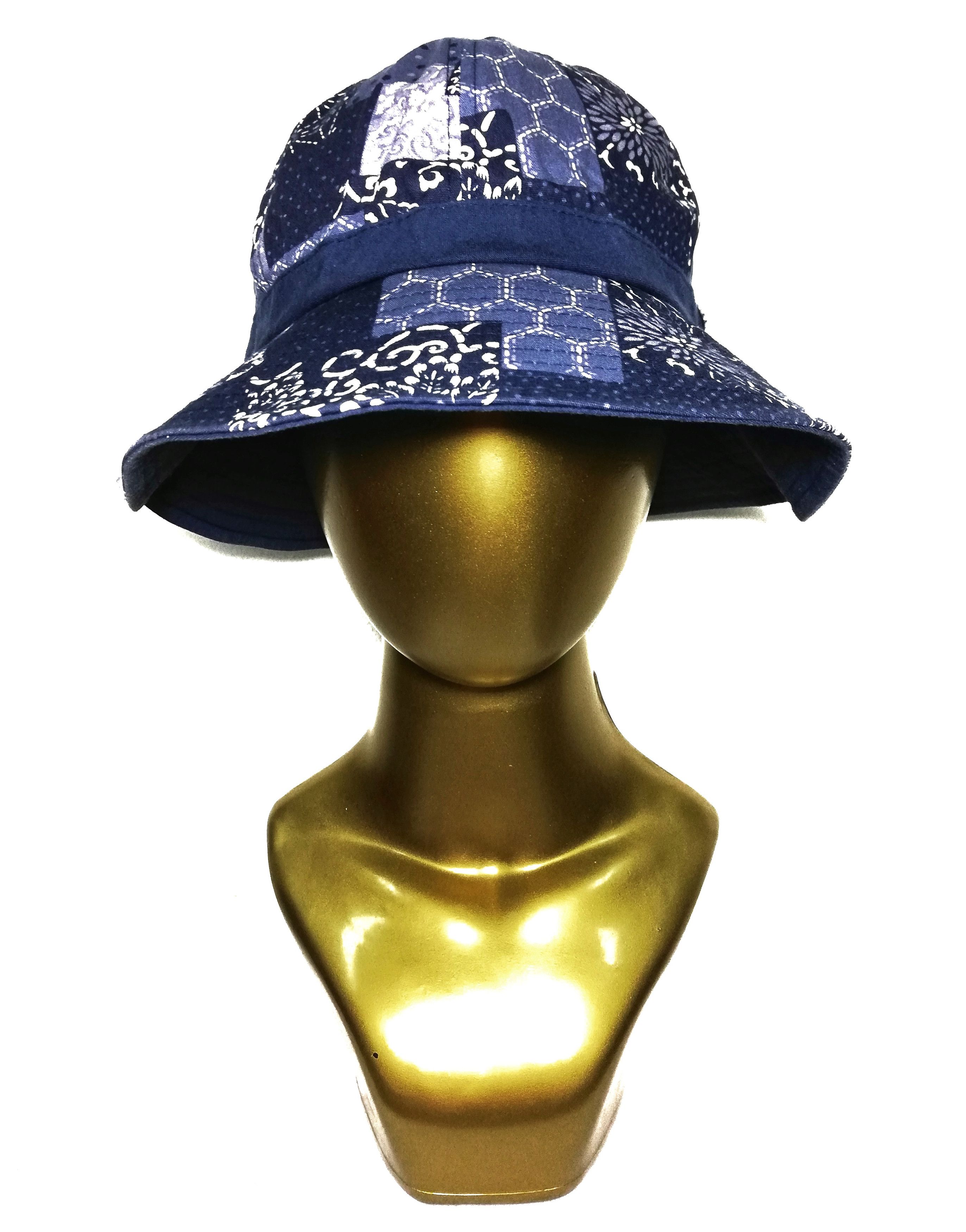 Art Comes First × Indigo × Japanese Brand 🔥DOPE! Design Iconic Style Visvim Kofu ICT Dome Bucket Hat Size ONE SIZE - 2 Thumbnail