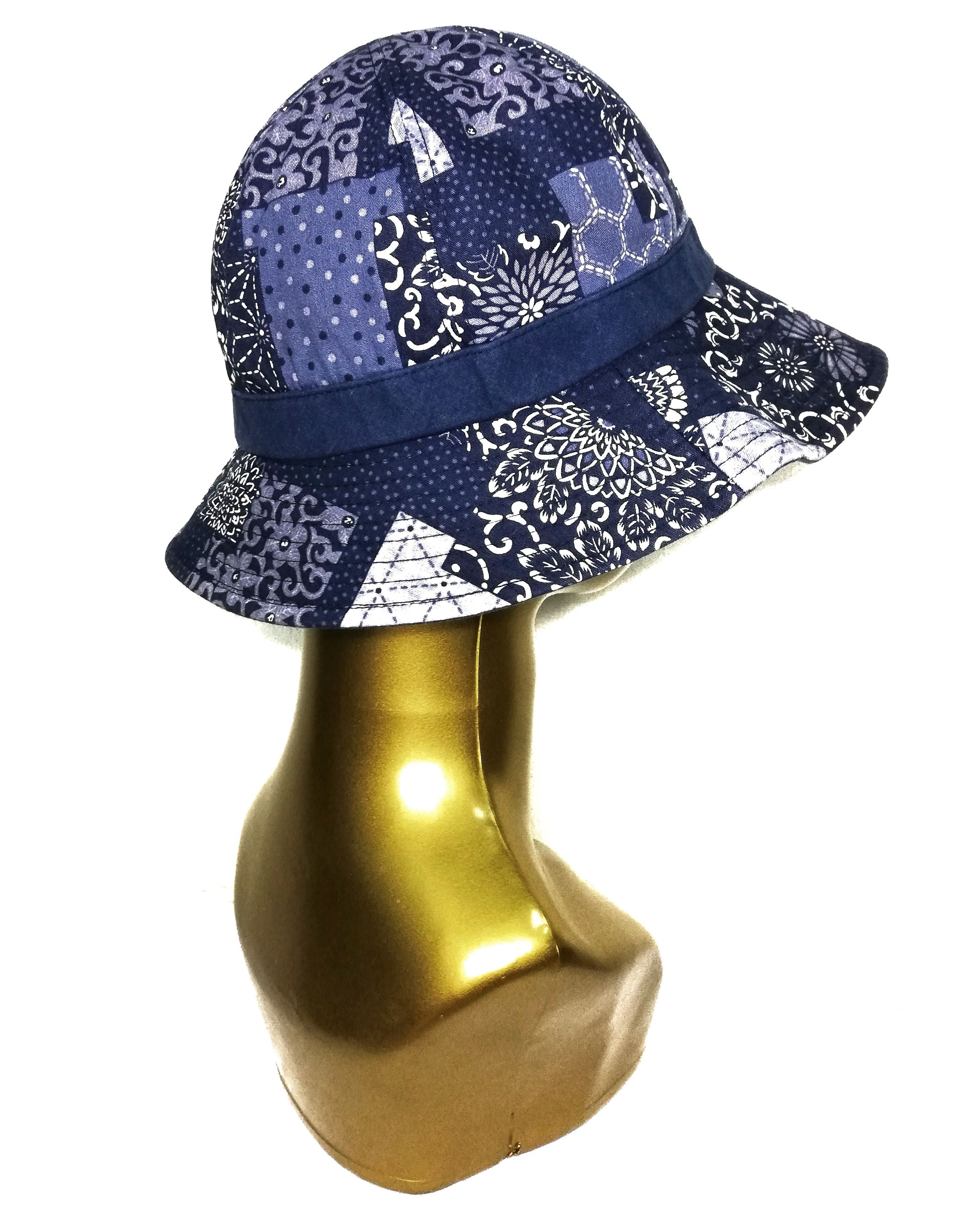 Art Comes First × Indigo × Japanese Brand 🔥DOPE! Design Iconic Style Visvim Kofu ICT Dome Bucket Hat Size ONE SIZE - 8 Thumbnail