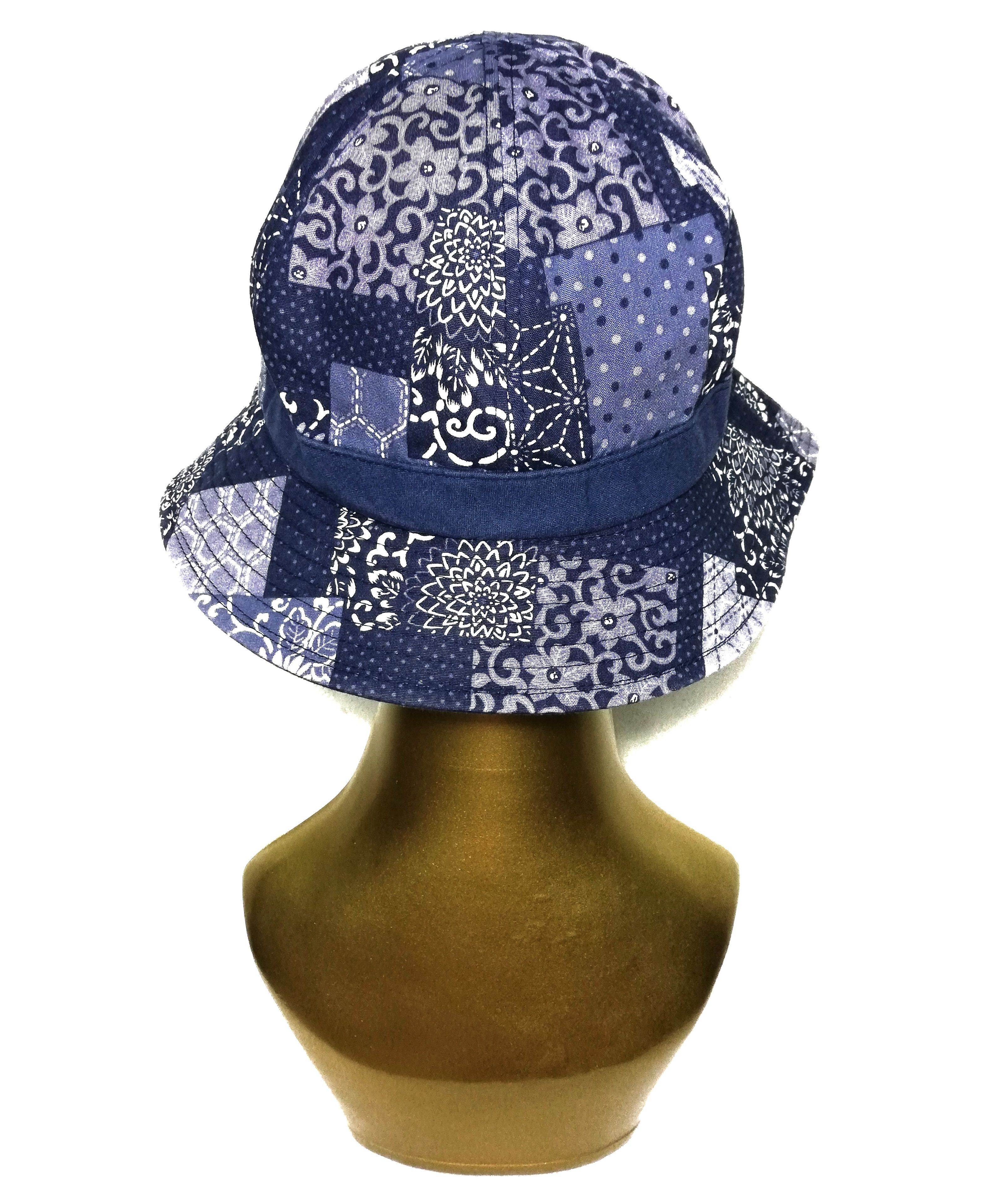 Art Comes First × Indigo × Japanese Brand 🔥DOPE! Design Iconic Style Visvim Kofu ICT Dome Bucket Hat Size ONE SIZE - 7 Thumbnail