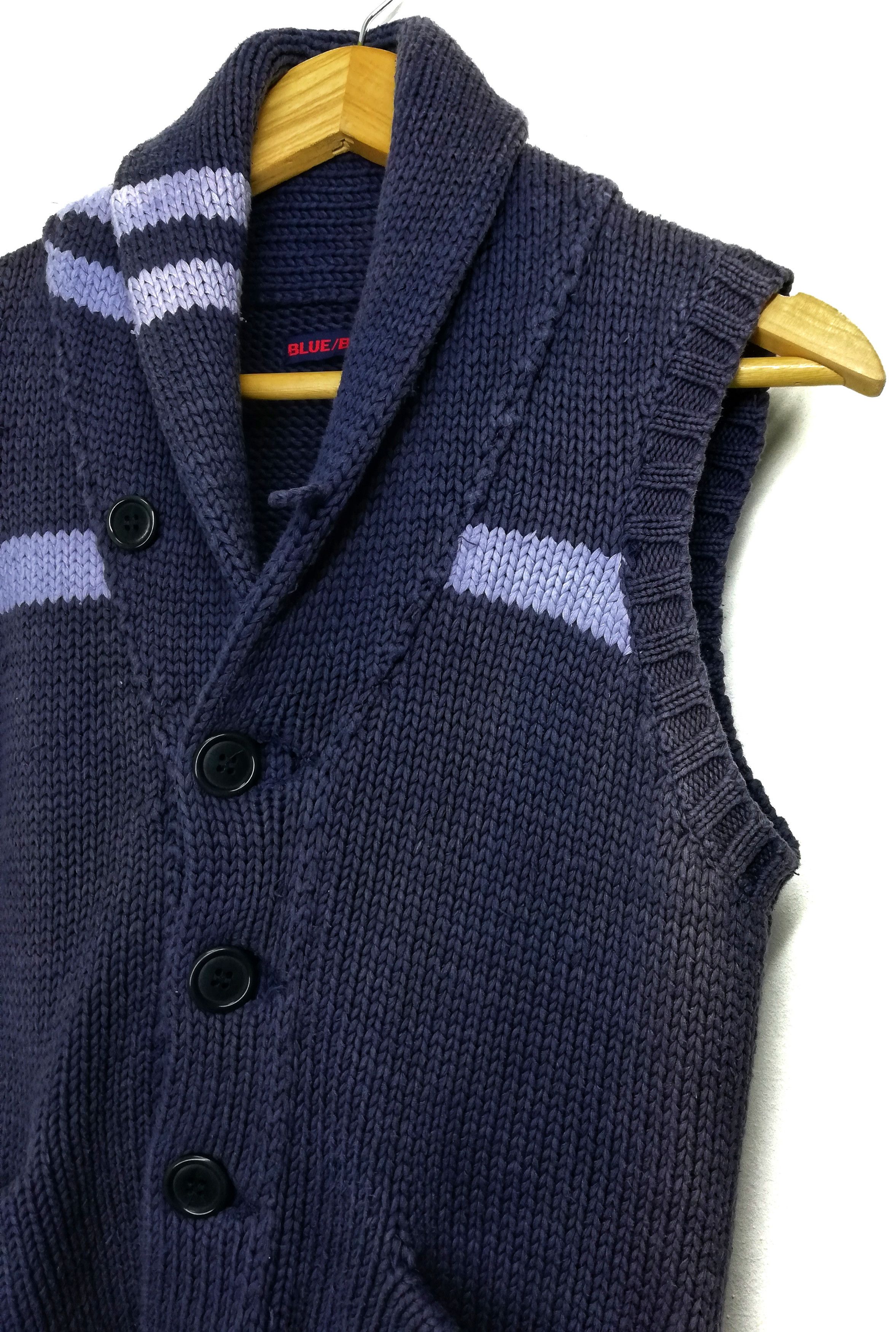 Blue Blue Japan × Japanese Brand 🔥Blue Blue Japan Knit Button Up Best Jacket Cotton🔥 Size US S / EU 44-46 / 1 - 3 Thumbnail