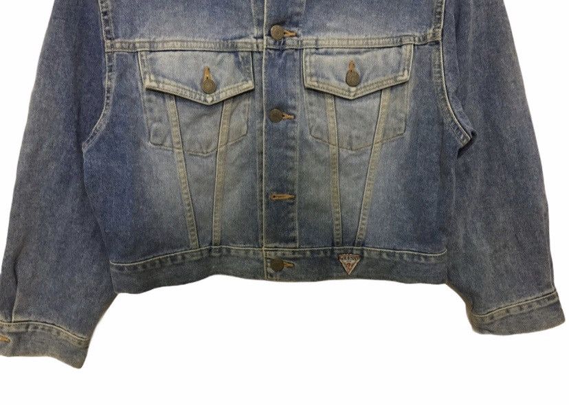 Guess 90's GUESS denim crop trucker jacket Size M / US 6-8 / IT 42-44 - 4 Thumbnail