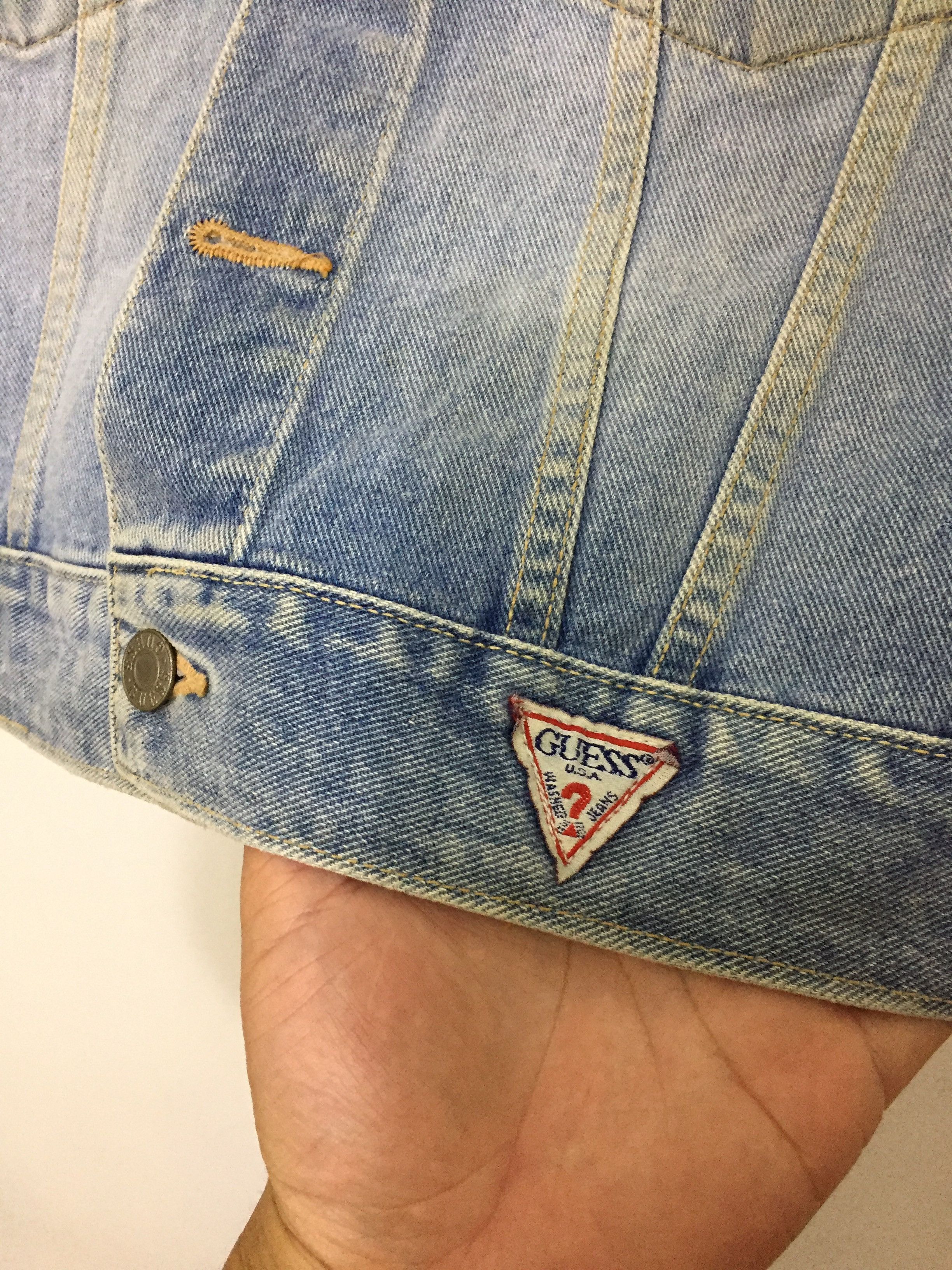 Guess 90's GUESS denim crop trucker jacket Size M / US 6-8 / IT 42-44 - 5 Thumbnail