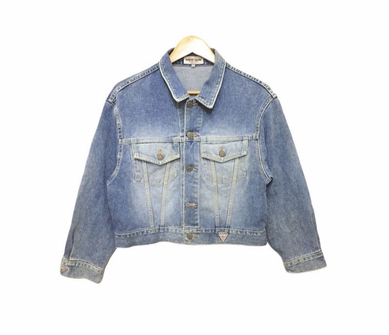 Guess 90's GUESS denim crop trucker jacket Size M / US 6-8 / IT 42-44 - 1 Thumbnail