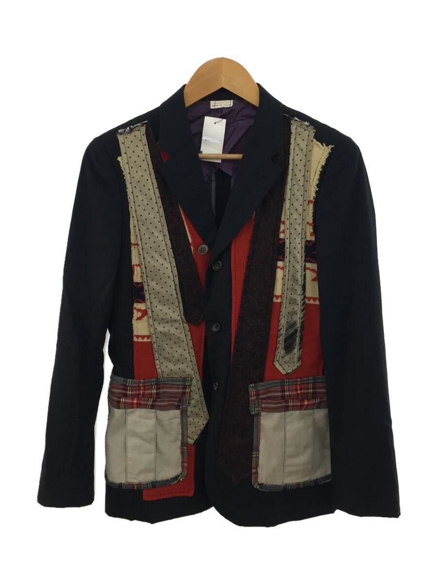 Comme des Garcons × Comme des Garcons Homme Plus Reconstructed Sweater Tie Patchwork Tailored Jacket Size US XS / EU 42 / 0 - 1 Thumbnail