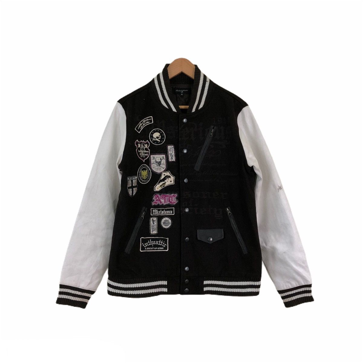 In The Attic ❌LAST DROP❌Leather Varsity Jacket In The Attic Punk Design Size US M / EU 48-50 / 2 - 1 Thumbnail