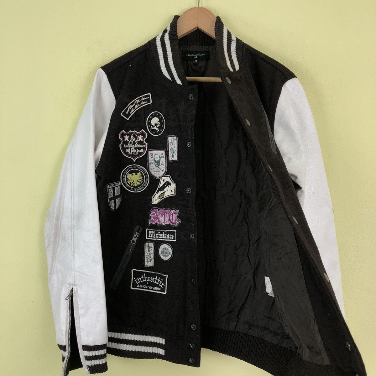 In The Attic ❌LAST DROP❌Leather Varsity Jacket In The Attic Punk Design Size US M / EU 48-50 / 2 - 13 Thumbnail
