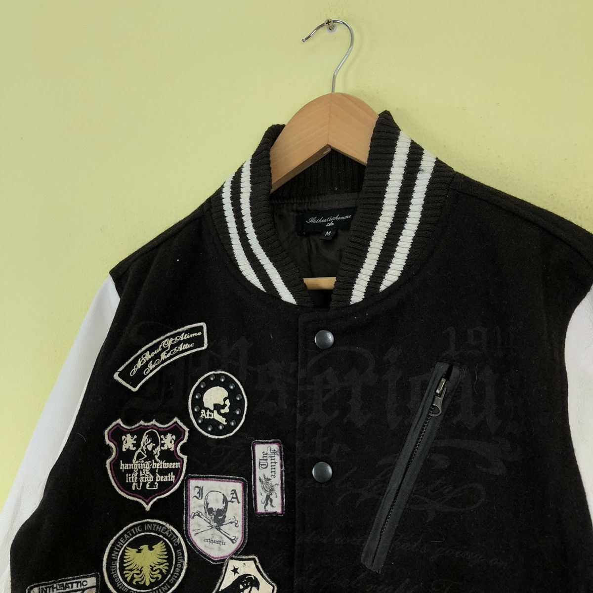 In The Attic ❌LAST DROP❌Leather Varsity Jacket In The Attic Punk Design Size US M / EU 48-50 / 2 - 5 Thumbnail
