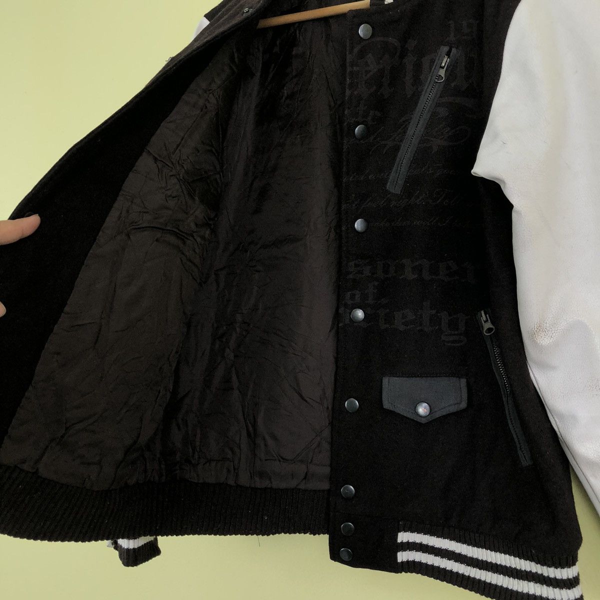 In The Attic ❌LAST DROP❌Leather Varsity Jacket In The Attic Punk Design Size US M / EU 48-50 / 2 - 14 Thumbnail