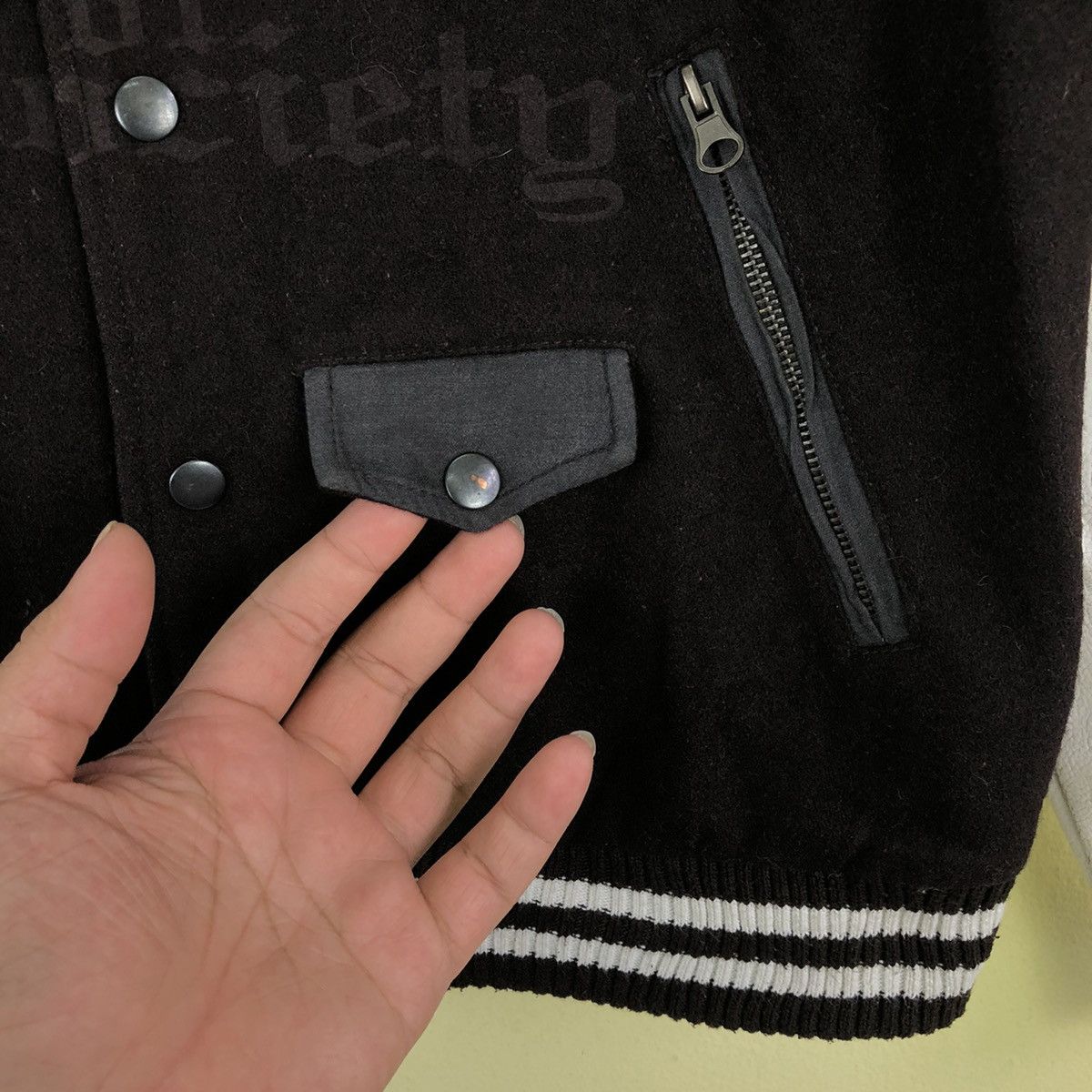 In The Attic ❌LAST DROP❌Leather Varsity Jacket In The Attic Punk Design Size US M / EU 48-50 / 2 - 6 Thumbnail