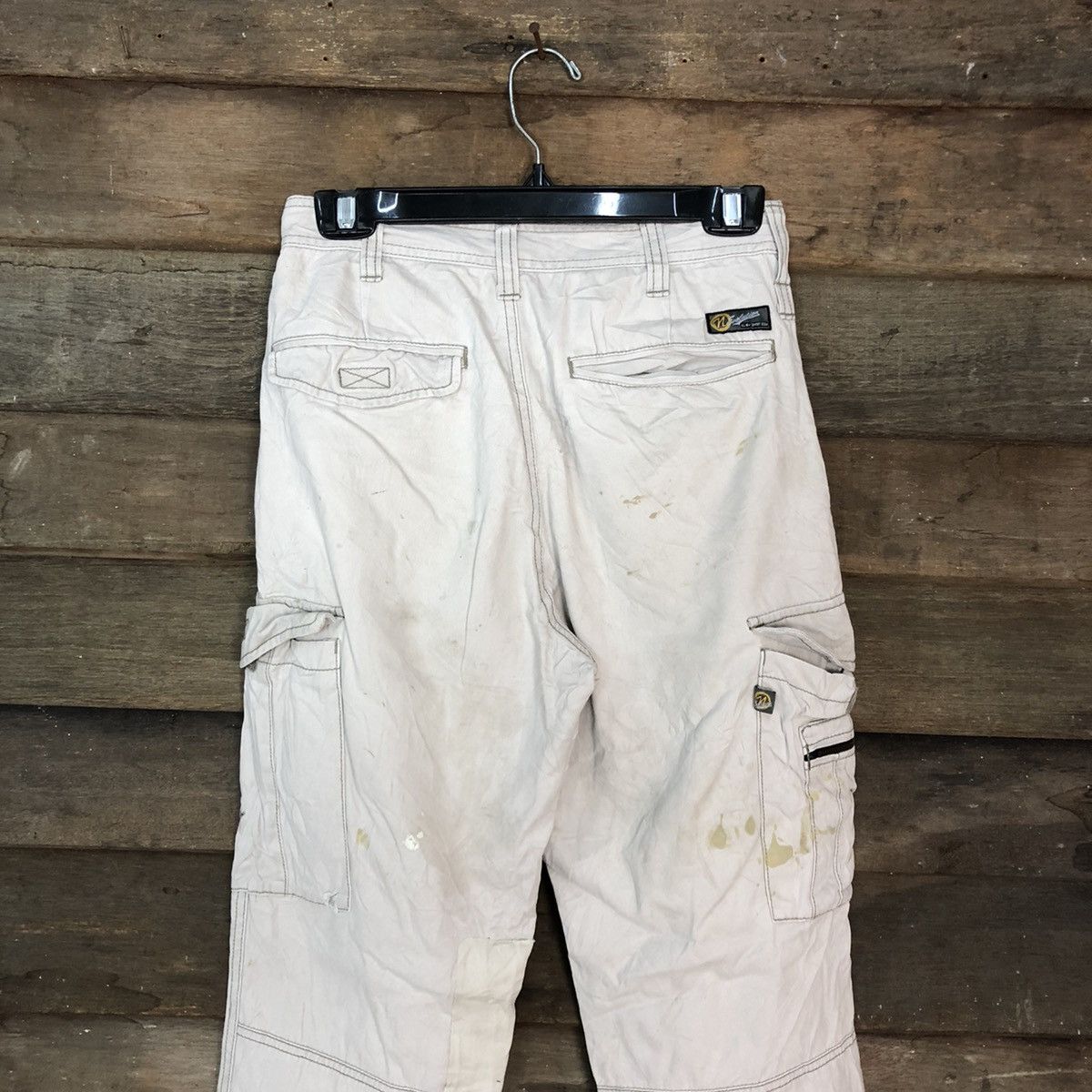 Japanese Brand D Evolution Cream dirty Tactical Cargo Pants #c967 Size US 26 / EU 42 - 9 Thumbnail
