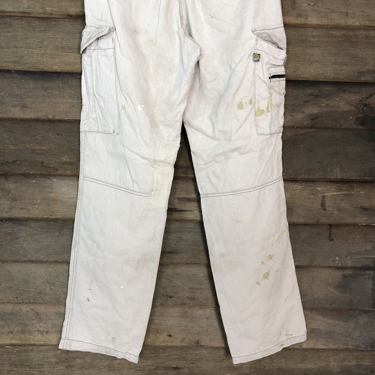 Japanese Brand D Evolution Cream dirty Tactical Cargo Pants #c967 Size US 26 / EU 42 - 10 Thumbnail