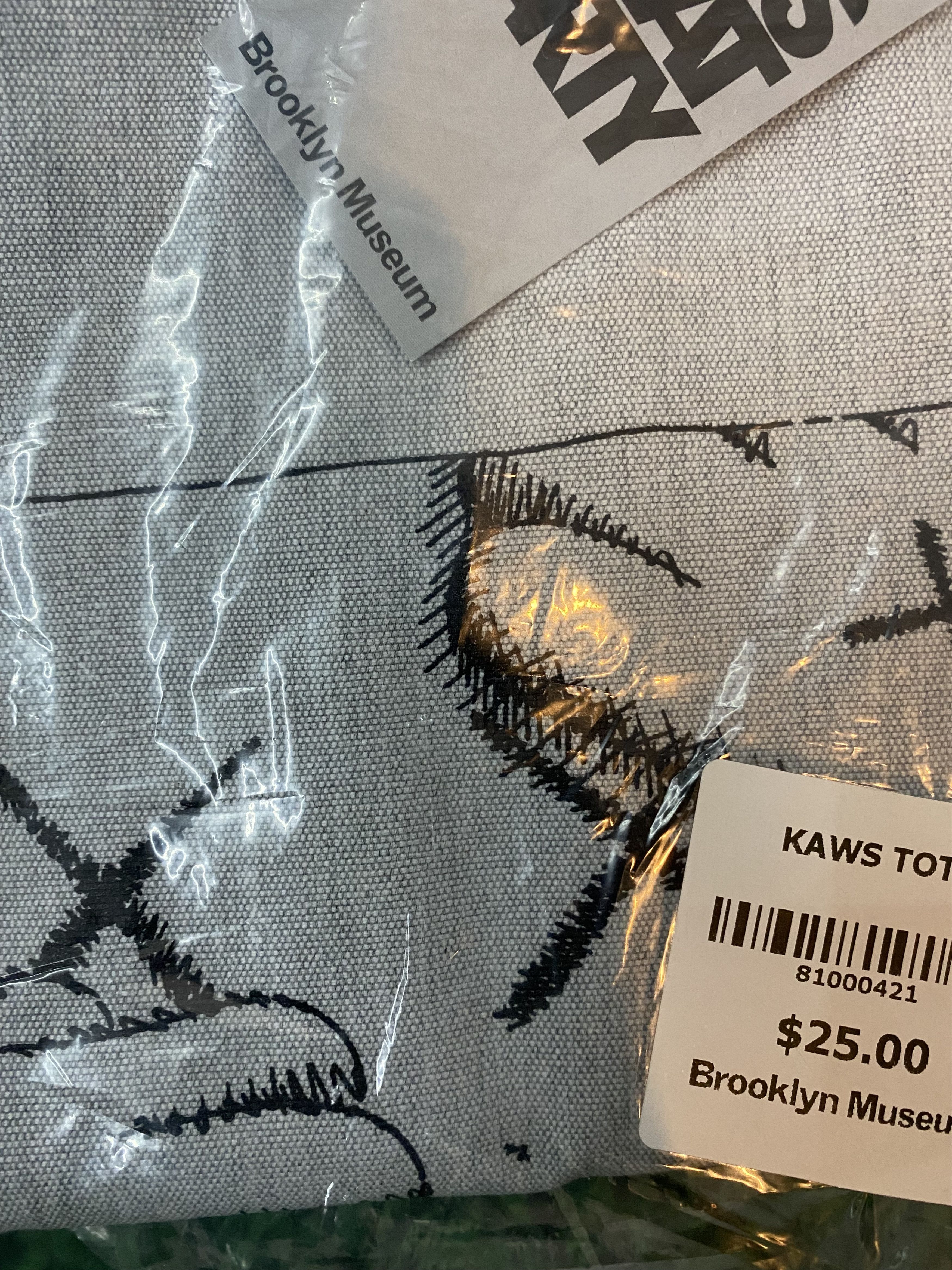 Kaws Tote (Grey) Size ONE SIZE - 6 Thumbnail