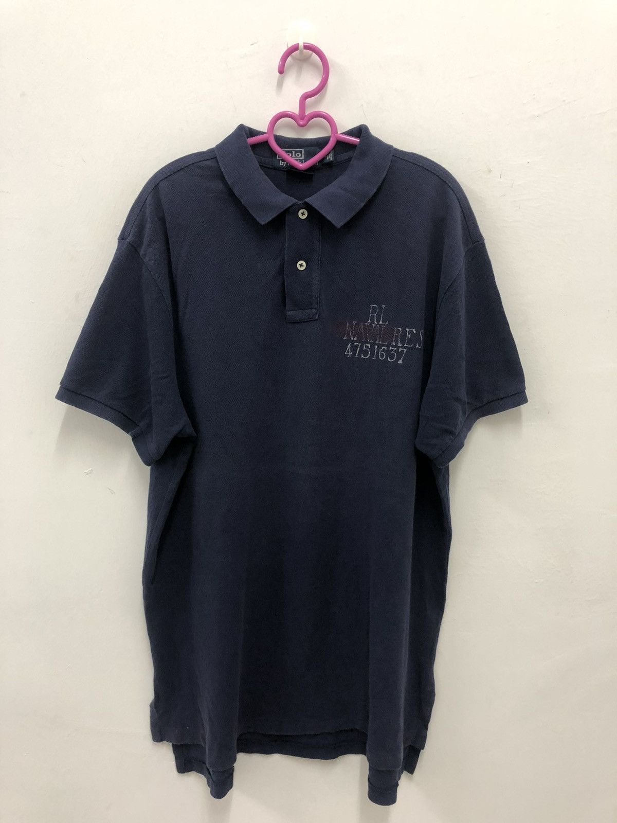 Polo Ralph Lauren Rare Vintage POLO RALPH LAUREN RL Naval Res Polo Shirt Size US L / EU 52-54 / 3 - 3 Thumbnail