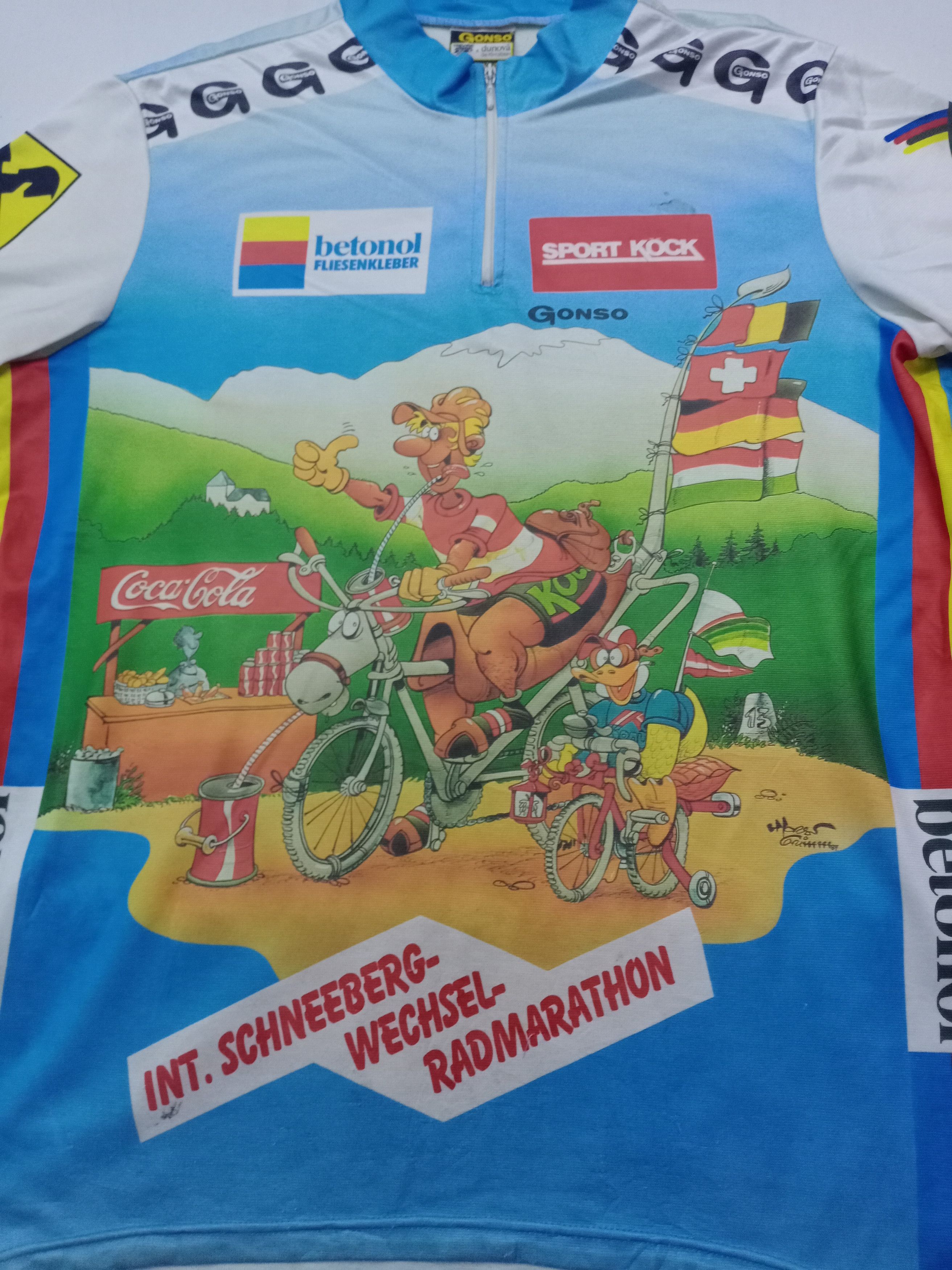 Bicycle × Vintage Vintage 70s Eddy Merckx Gonso Cycling Jersey Size US L / EU 52-54 / 3 - 9 Thumbnail