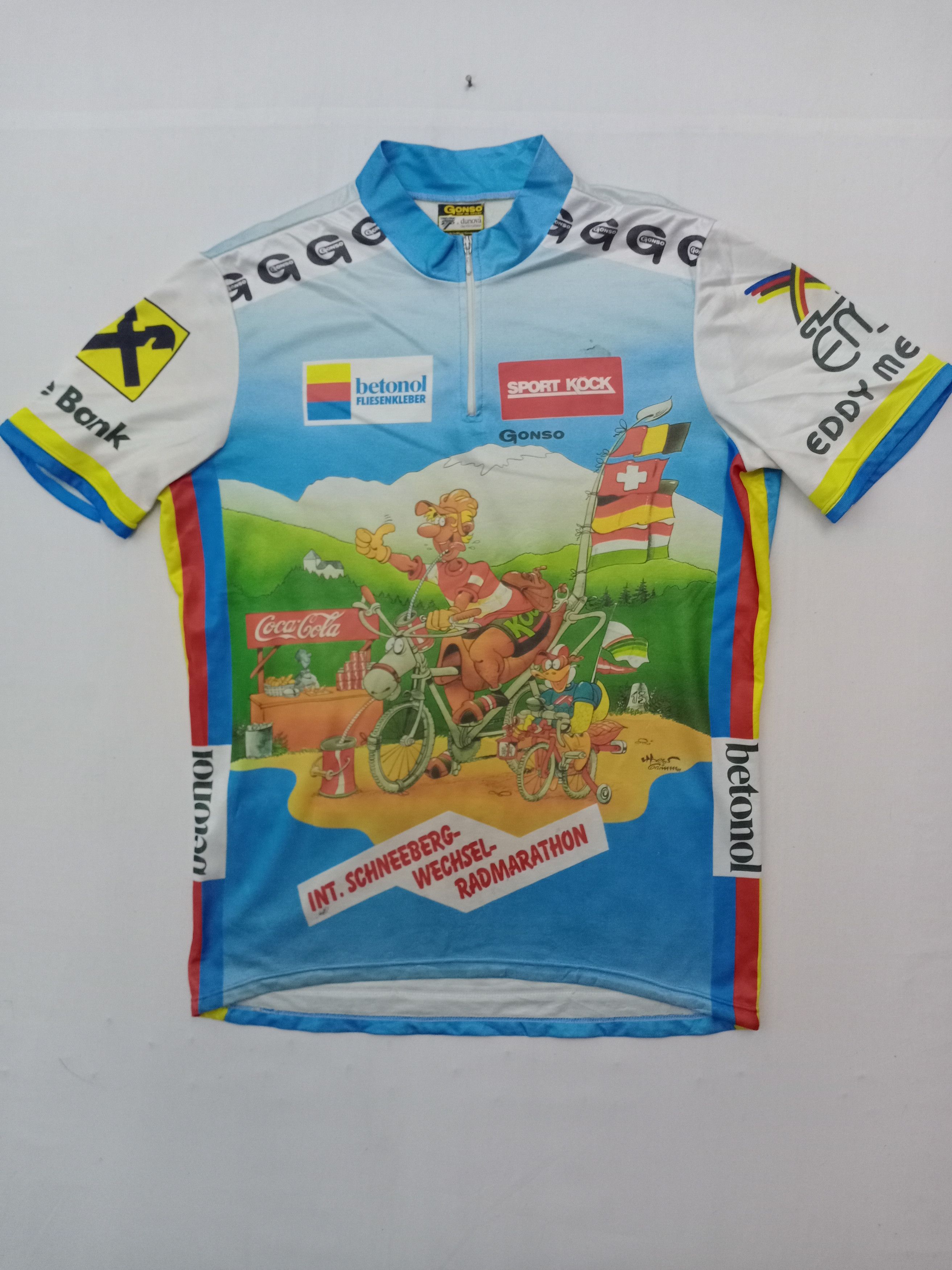 Bicycle × Vintage Vintage 70s Eddy Merckx Gonso Cycling Jersey Size US L / EU 52-54 / 3 - 1 Thumbnail