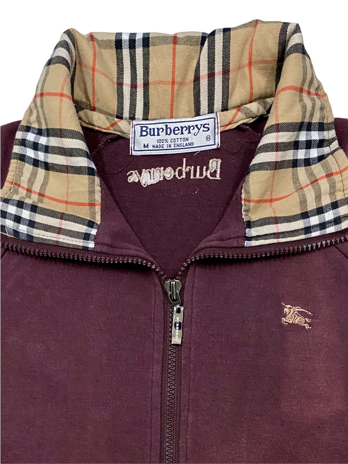 Burberry × Burberry Prorsum VTG BURBERRY’S NOVACHECK EMBROIDERY SPELLOUT FADED ENGLAND Size S / US 4 / IT 40 - 5 Thumbnail