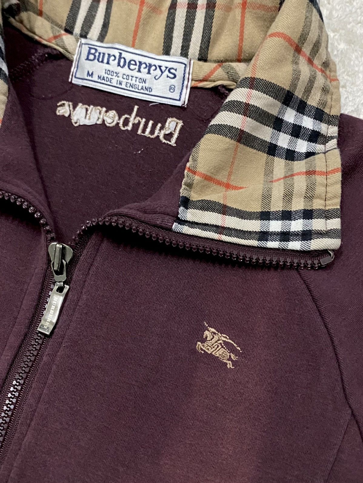 Burberry × Burberry Prorsum VTG BURBERRY’S NOVACHECK EMBROIDERY SPELLOUT FADED ENGLAND Size S / US 4 / IT 40 - 6 Thumbnail