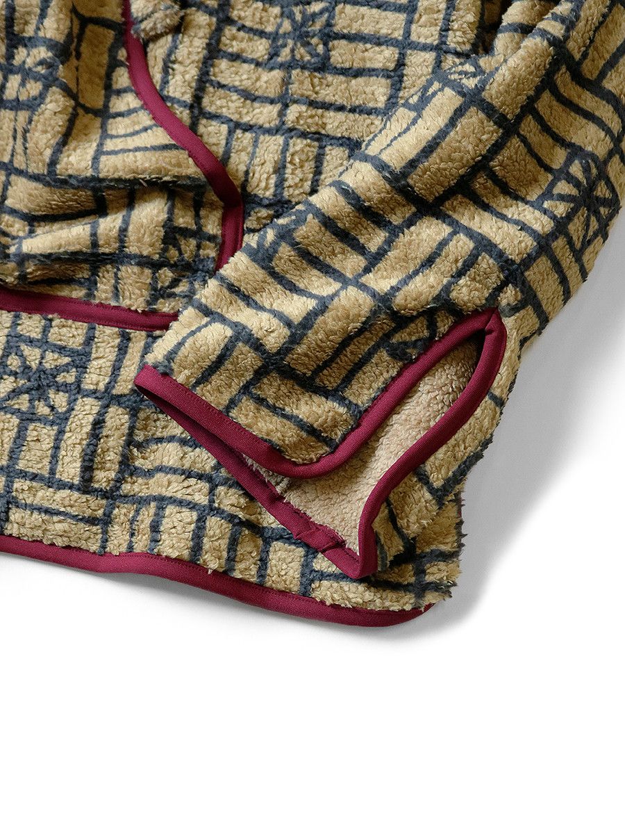 Kapital Kapital FOLK DOMINO Printed Fleece Baha Hoodie Size US L / EU 52-54 / 3 - 9 Thumbnail