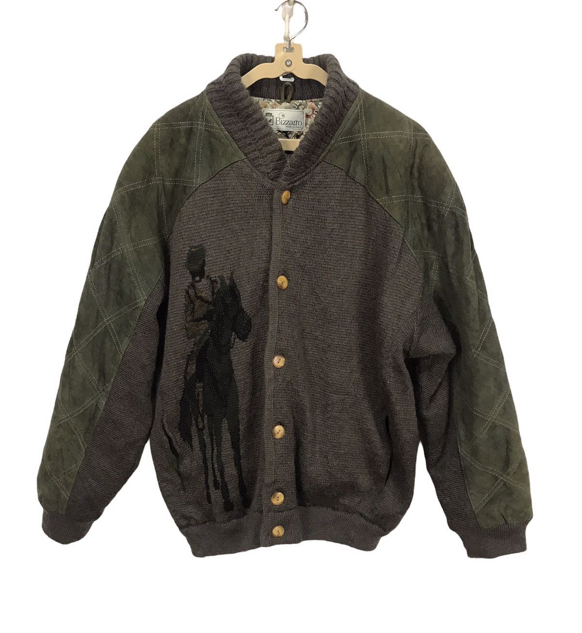 Vintage Vintage mohair printed button jacket by bizzarro Size US XL / EU 56 / 4 - 1 Thumbnail