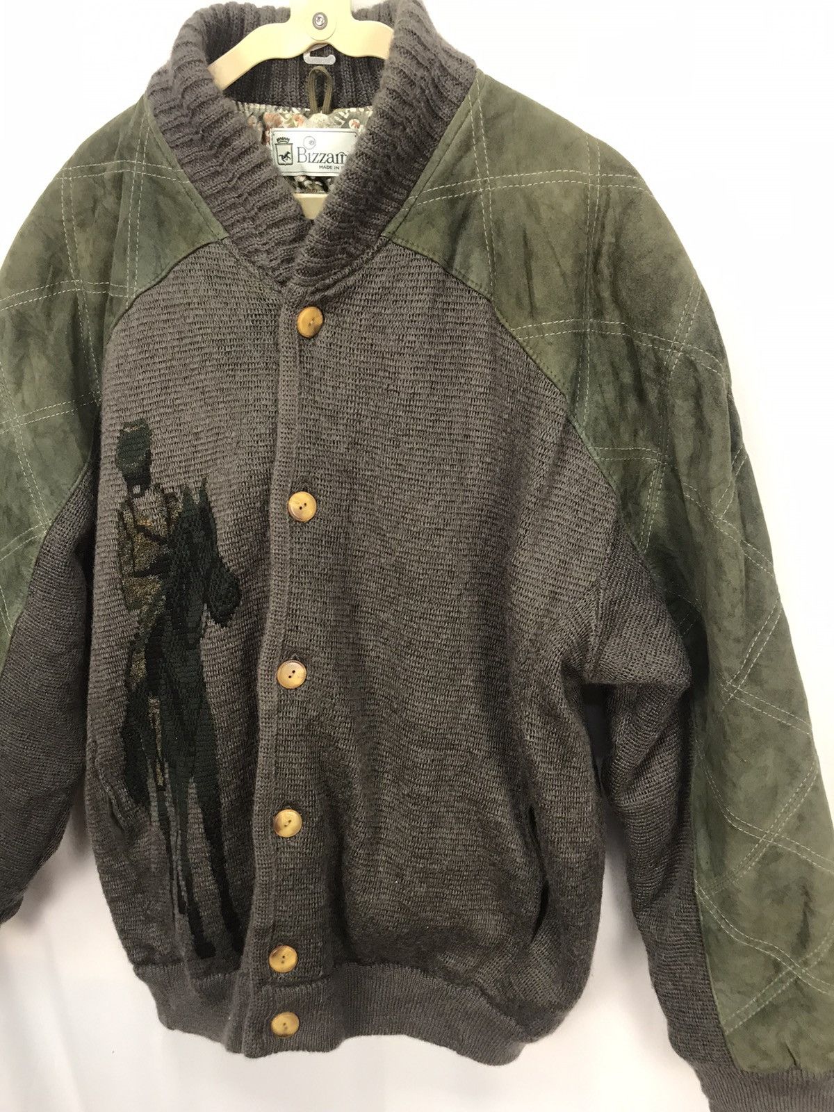 Vintage Vintage mohair printed button jacket by bizzarro Size US XL / EU 56 / 4 - 8 Thumbnail