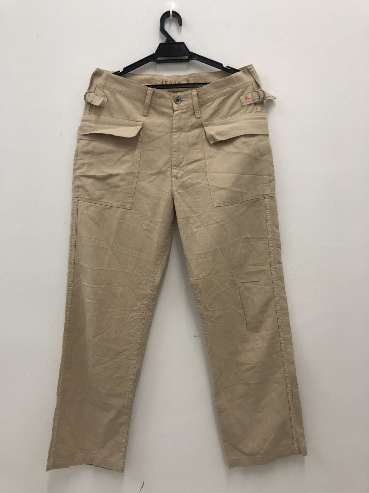 image of 45Rpm Made In Japan Cargo Military Tactical Pocket Pant in Brown, Men's (Size 32)