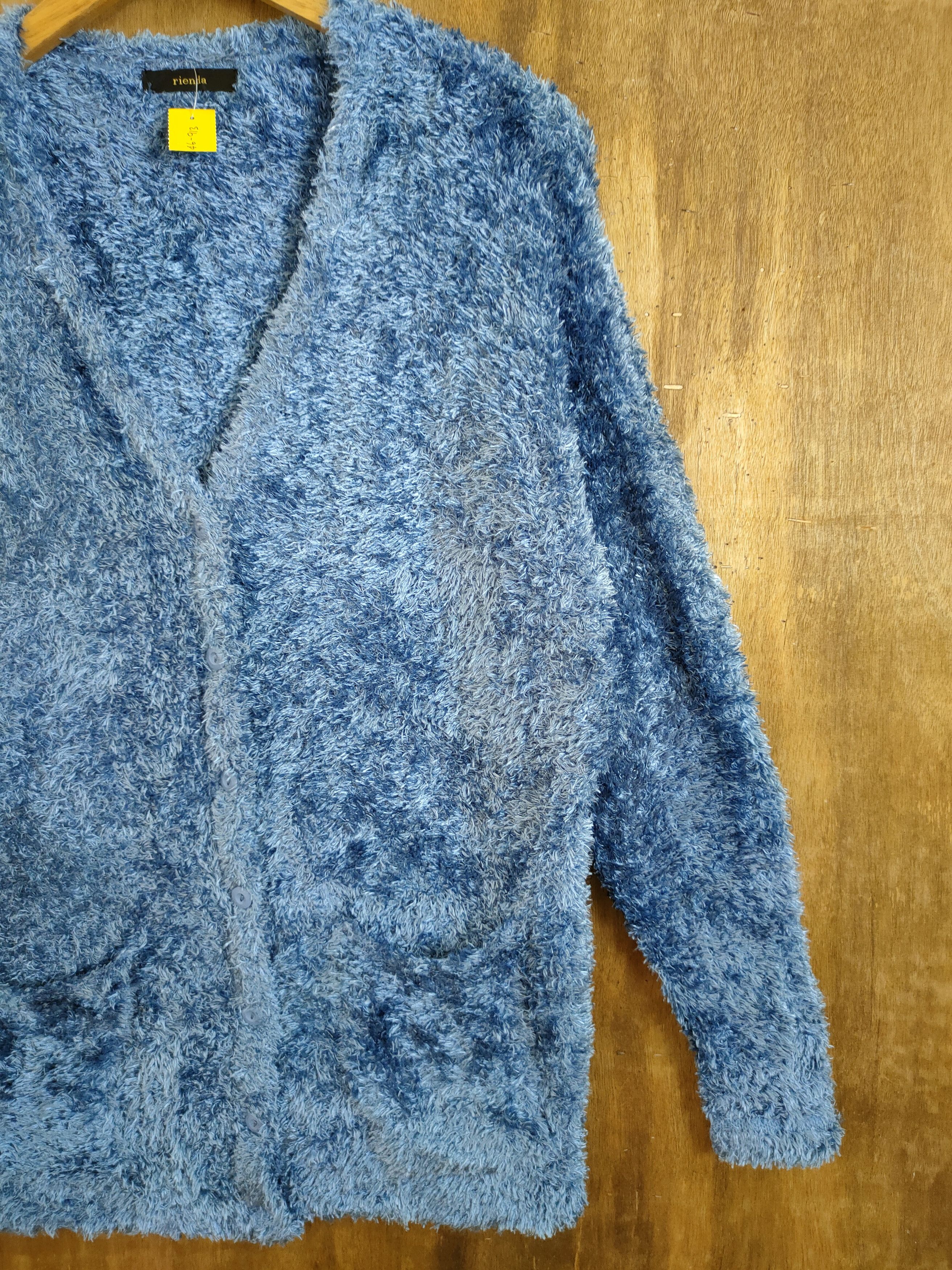 Homespun Knitwear Rienda cardigan soft fur shag shaggy mohair knitwear #46-913 Size M / US 6-8 / IT 42-44 - 3 Thumbnail