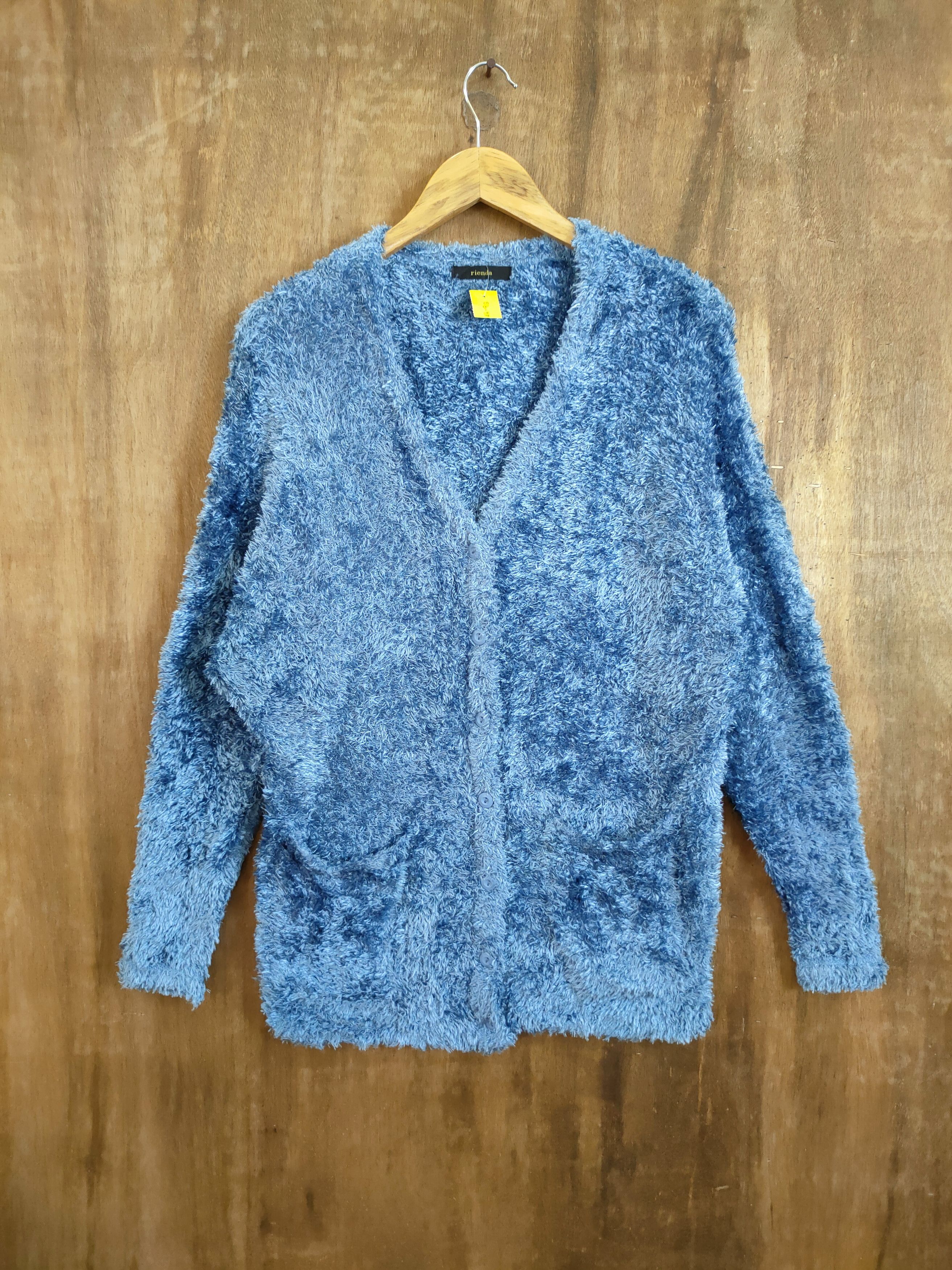 Homespun Knitwear Rienda cardigan soft fur shag shaggy mohair knitwear #46-913 Size M / US 6-8 / IT 42-44 - 1 Thumbnail