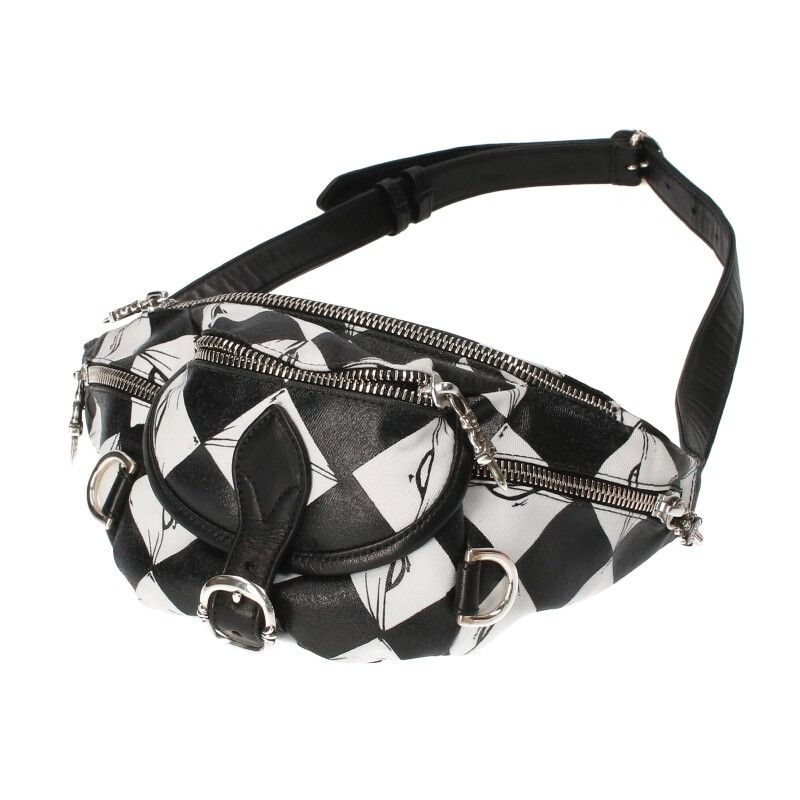 Pre-owned Chrome Hearts Matty Boy Waist Bag In Black/white