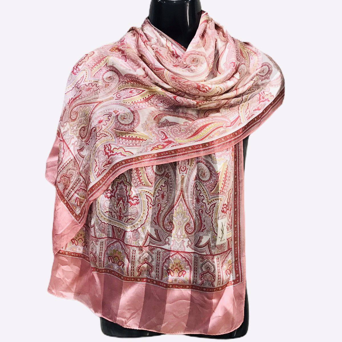 Other × Vintage × Yves Saint Laurent YVES SAINT LAURENT LONG SILK SCARF / WRAP / NECKERCHIEF Size ONE SIZE - 1 Thumbnail