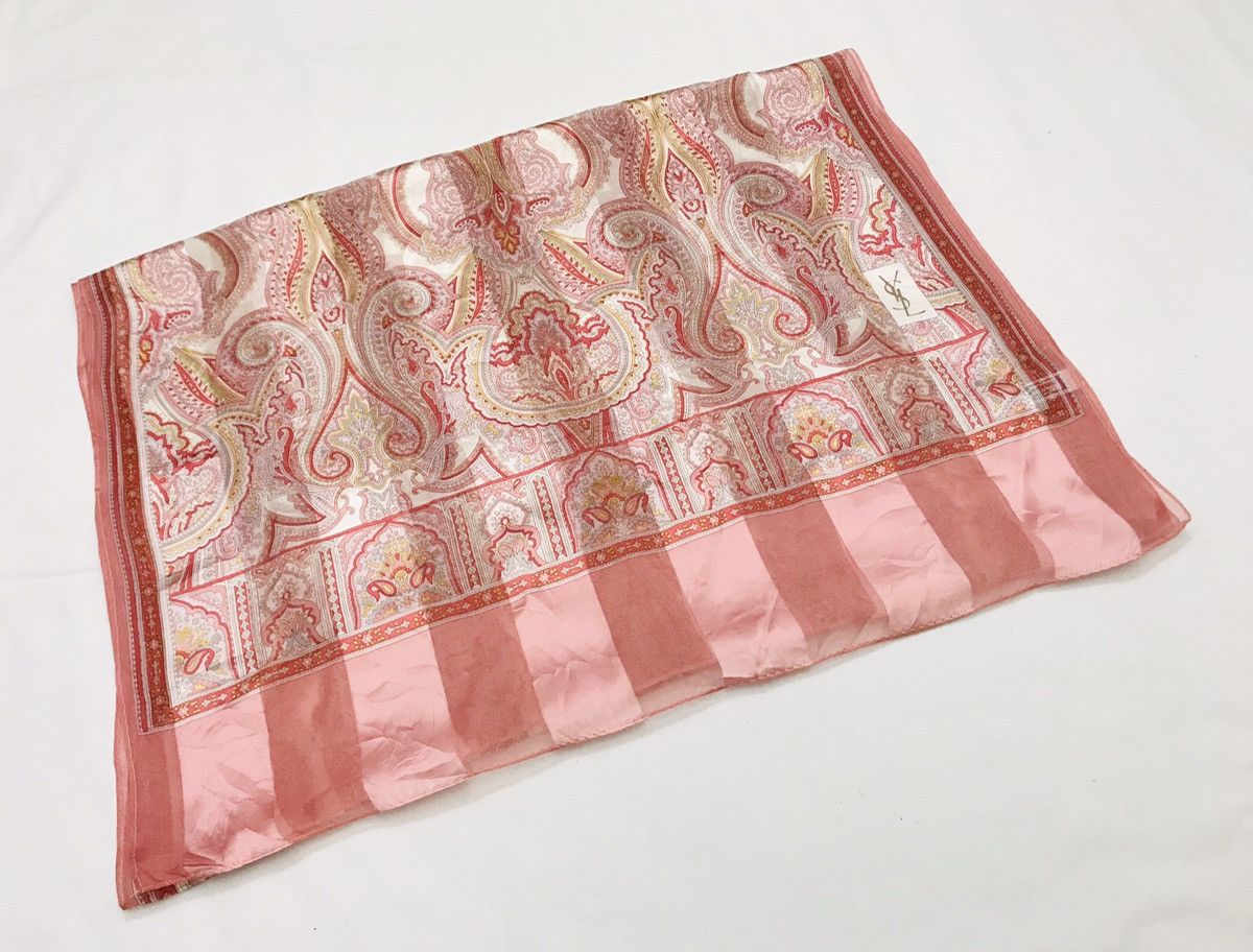 Other × Vintage × Yves Saint Laurent YVES SAINT LAURENT LONG SILK SCARF / WRAP / NECKERCHIEF Size ONE SIZE - 6 Thumbnail