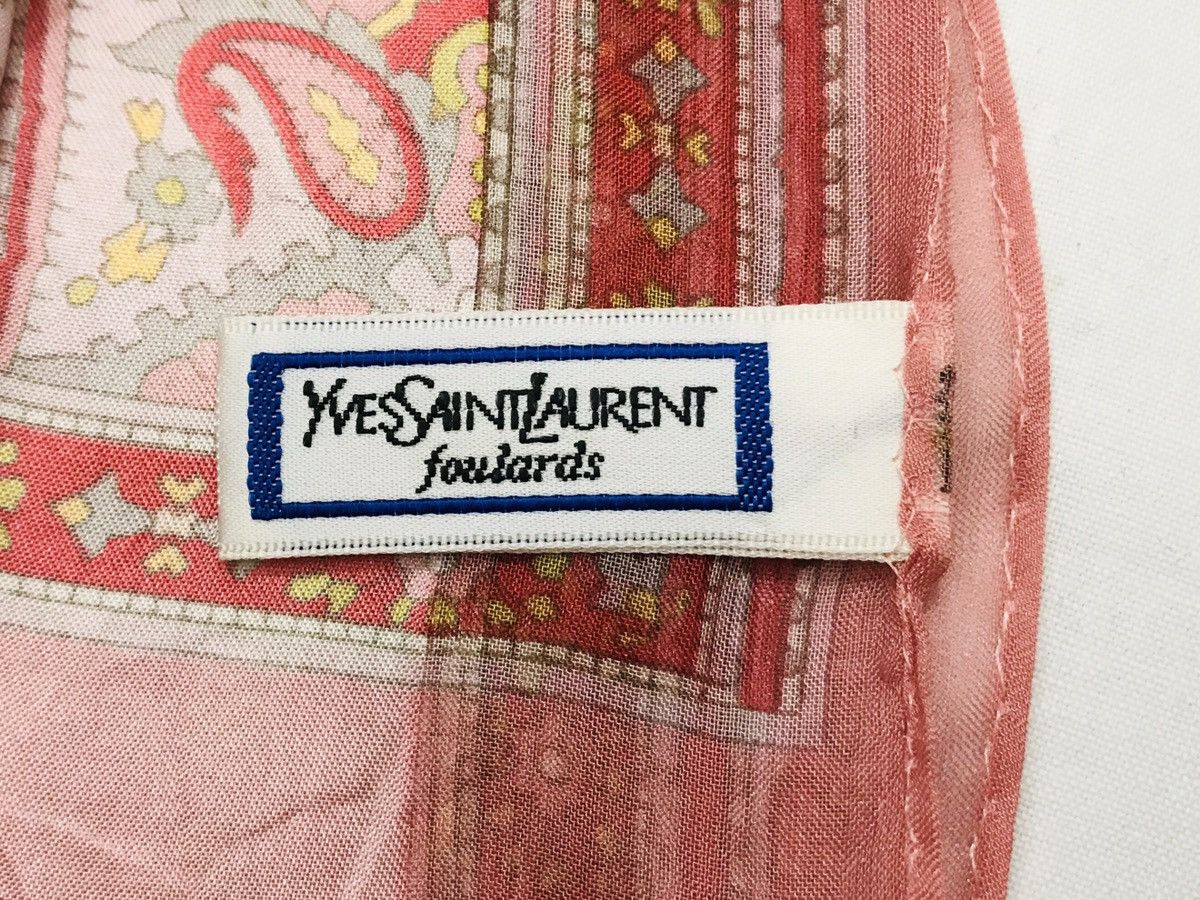 Other × Vintage × Yves Saint Laurent YVES SAINT LAURENT LONG SILK SCARF / WRAP / NECKERCHIEF Size ONE SIZE - 8 Thumbnail