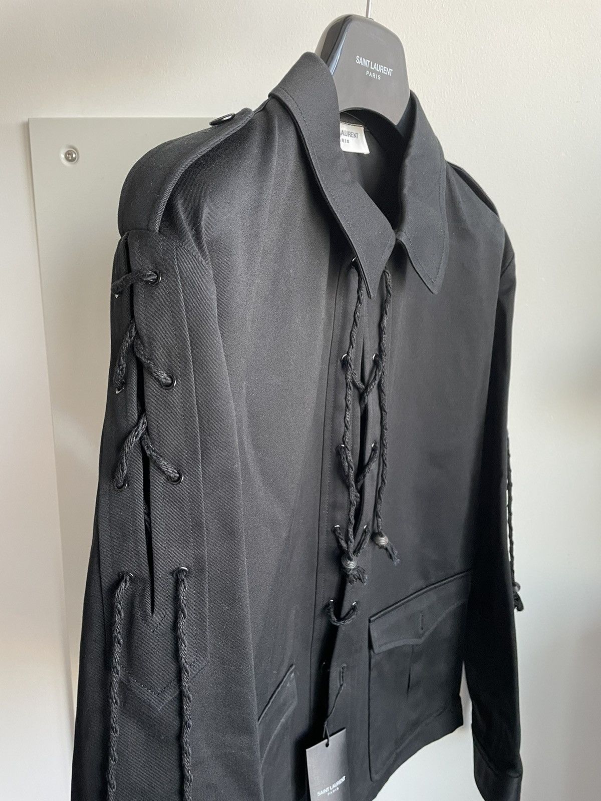 Hedi Slimane × Saint Laurent Paris × Yves Saint Laurent Limited Edition $3k Value Super Rare Brand NEW Laces Jacket Size US L / EU 52-54 / 3 - 12 Thumbnail