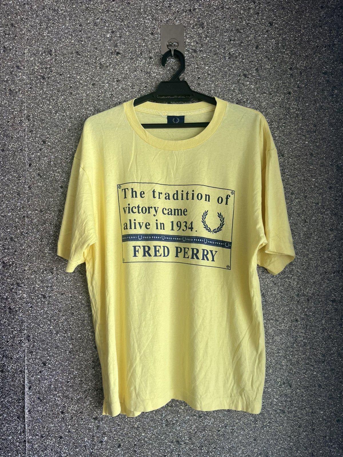 image of Vintage Fred Perry Ft20 in Yellow, Men's (Size XL)