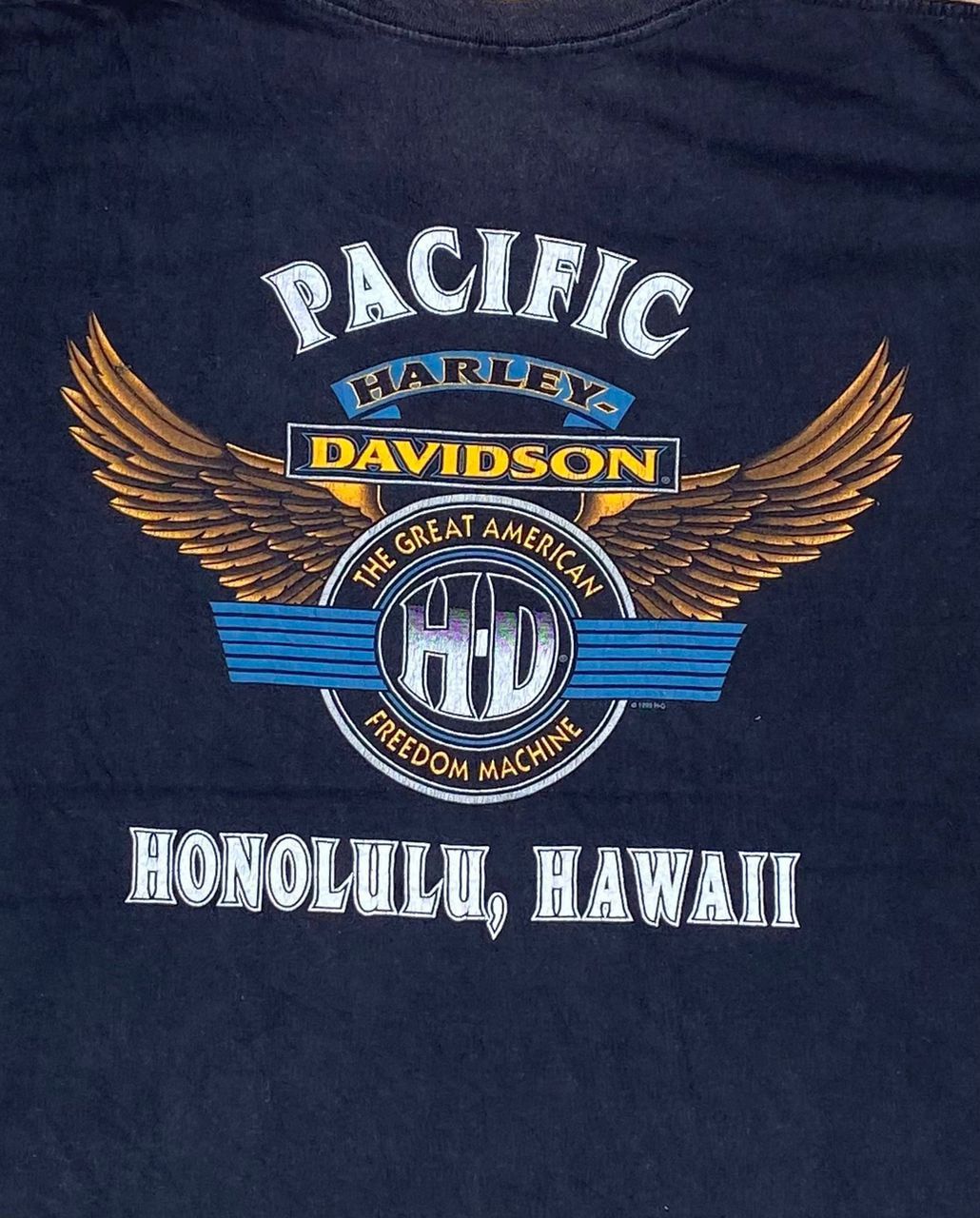 Harley Davidson × Vintage vintage tee D 35 harley davidson honolulu hawaii Size US L / EU 52-54 / 3 - 2 Thumbnail