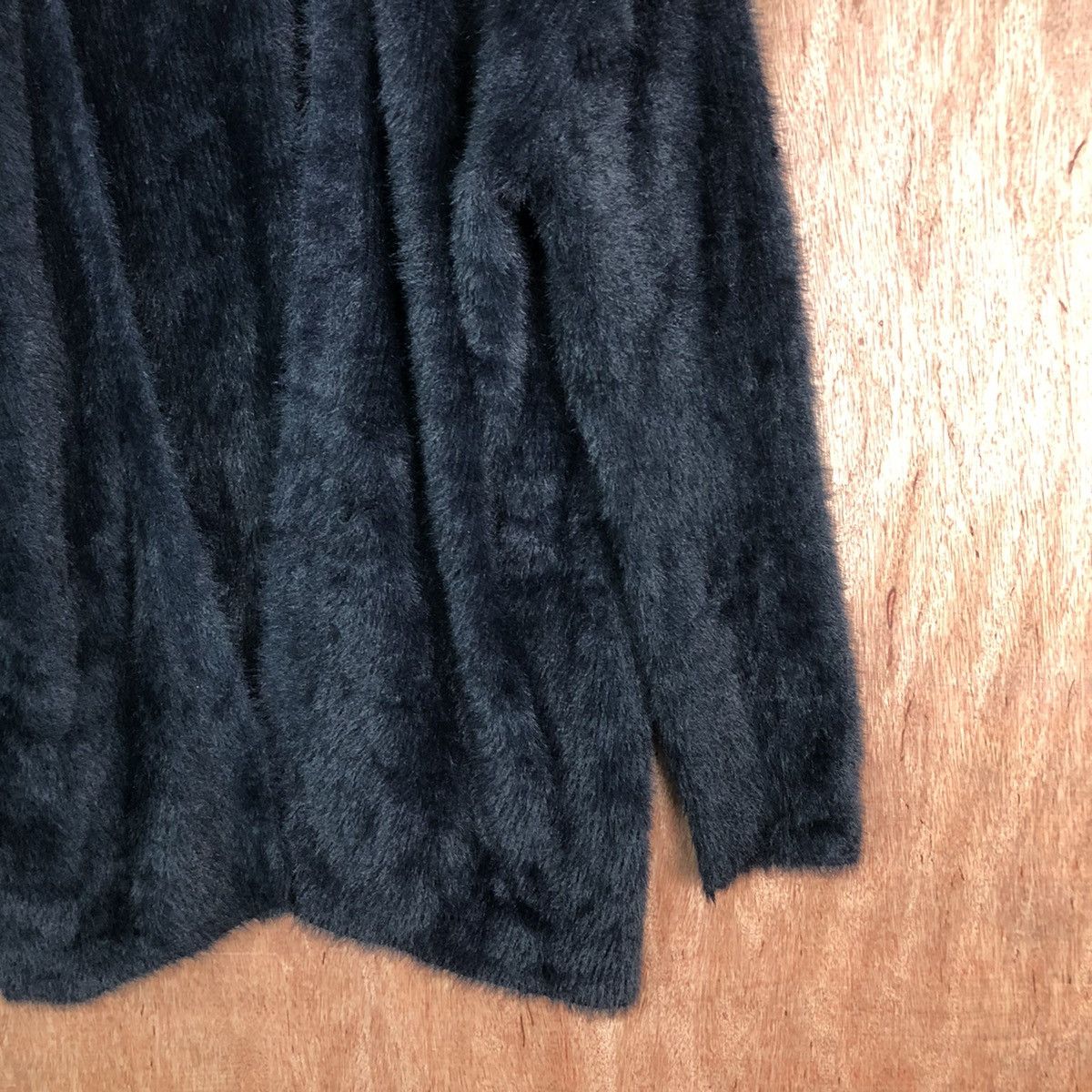 Vintage GU Long Black Shag Shaggy Fur Mohair Knitwear #6483 Size US L / EU 52-54 / 3 - 5 Thumbnail