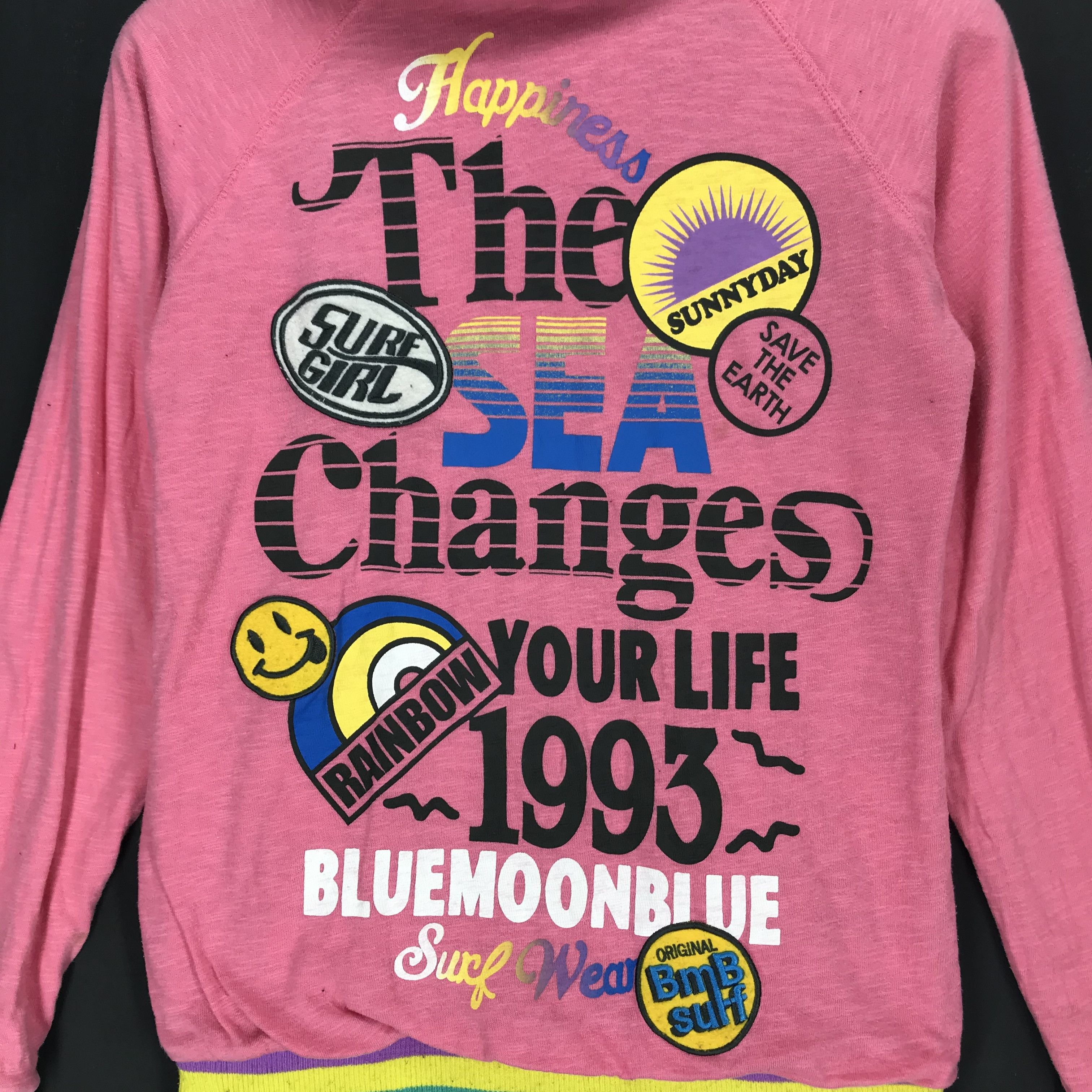 Japanese Brand Blue Moon Blue Fullprint Zip Up Hoodie #2752-106 Size S / US 4 / IT 40 - 8 Thumbnail