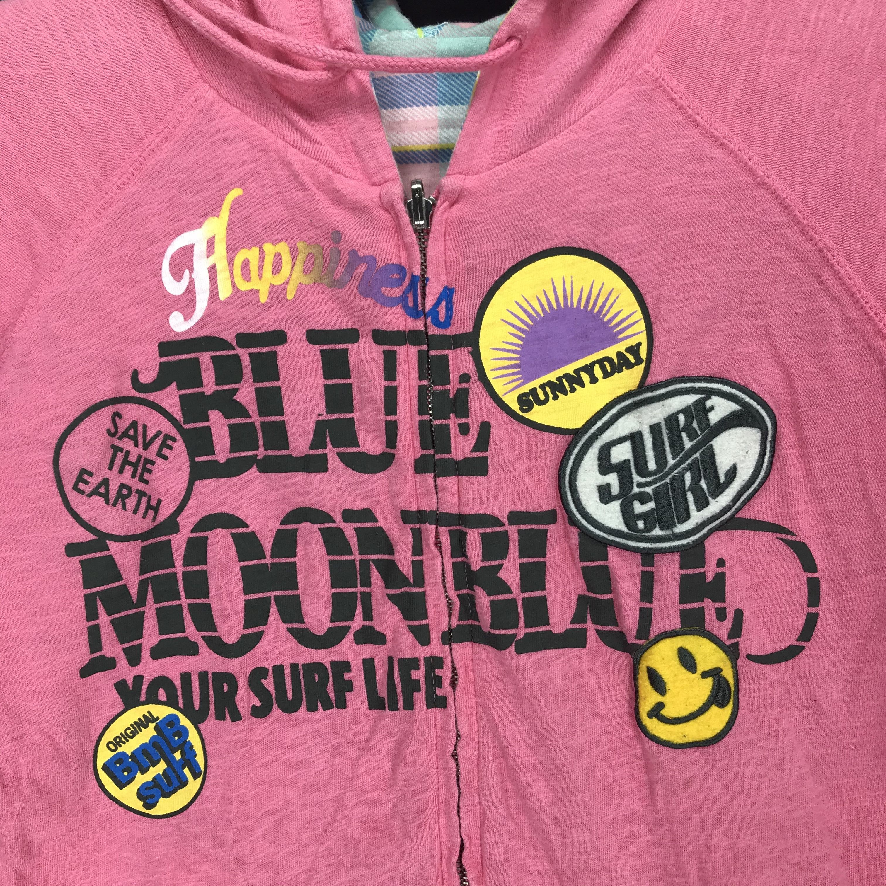 Japanese Brand Blue Moon Blue Fullprint Zip Up Hoodie #2752-106 Size S / US 4 / IT 40 - 3 Thumbnail