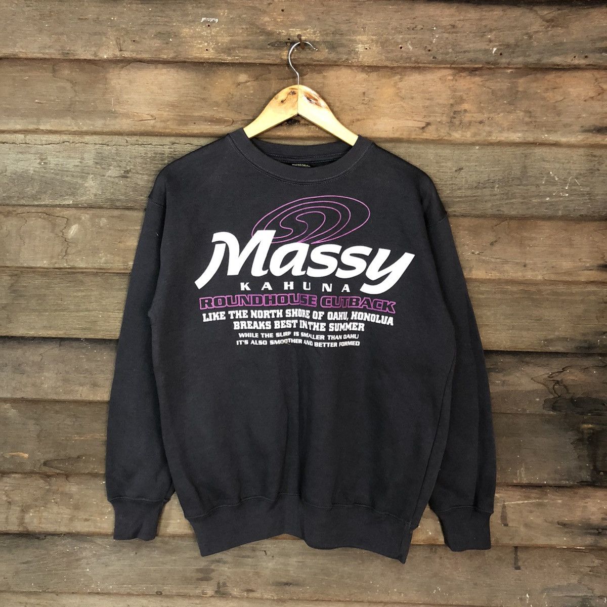 Japanese Brand Massy Kahuna Grey Sweatshirt #3733 Size US M / EU 48-50 / 2 - 3 Thumbnail