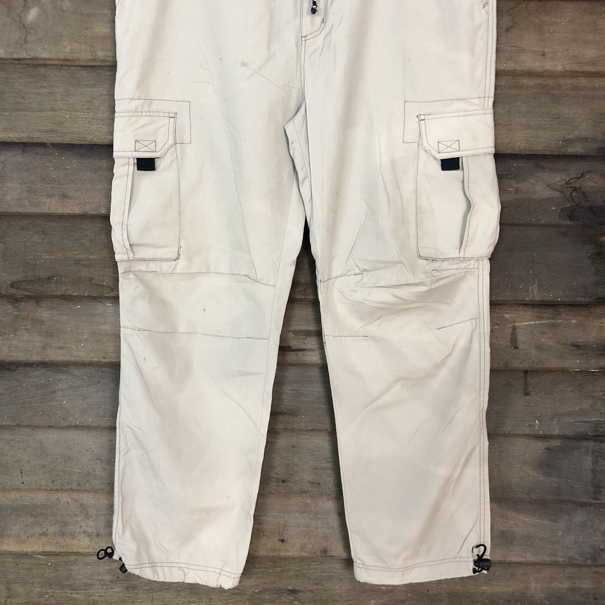 Japanese Brand Hill Crop Cream Multipocket Tactical Cargo Pants #3812 Size US 33 - 3 Thumbnail