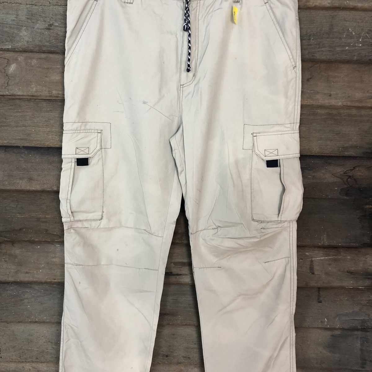 Japanese Brand Hill Crop Cream Multipocket Tactical Cargo Pants #3812 Size US 33 - 4 Thumbnail