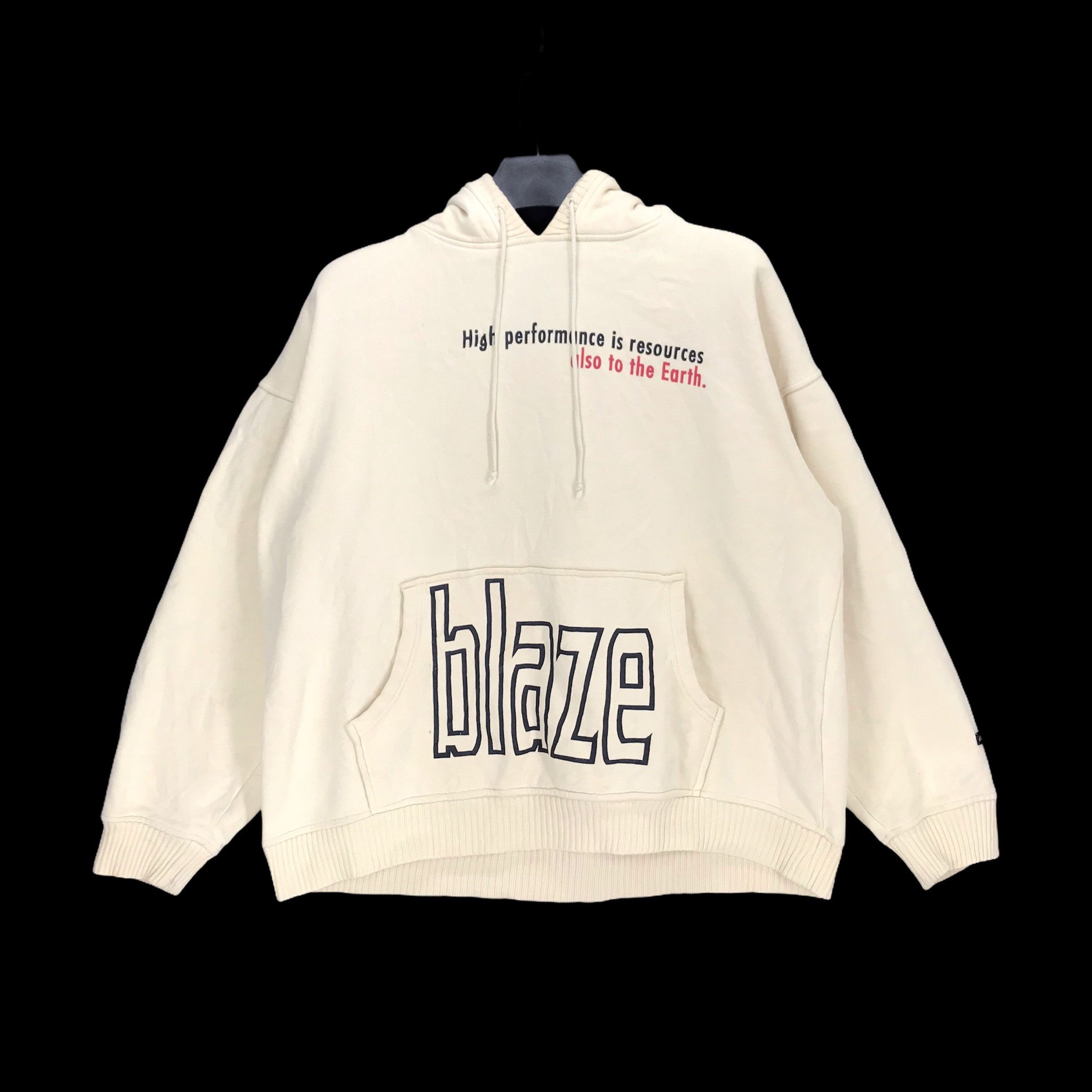 Japanese Brand AB Tech Blaze Big Logo Pullover Hoodies #2747-106 Size US L / EU 52-54 / 3 - 1 Thumbnail