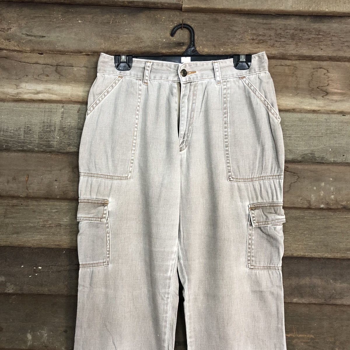 Japanese Brand Live Claire Grey Multipocket Tactical Cargo Pants #c990 Size US 26 / EU 42 - 2 Thumbnail