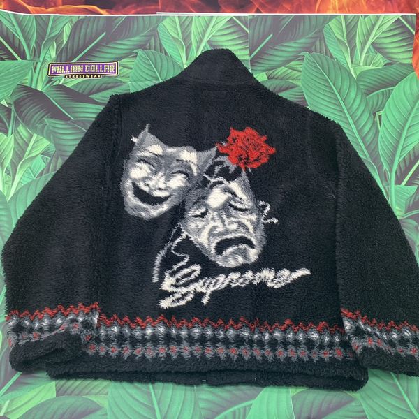 Supreme Drama Mask Fleece Jacket Grailed
