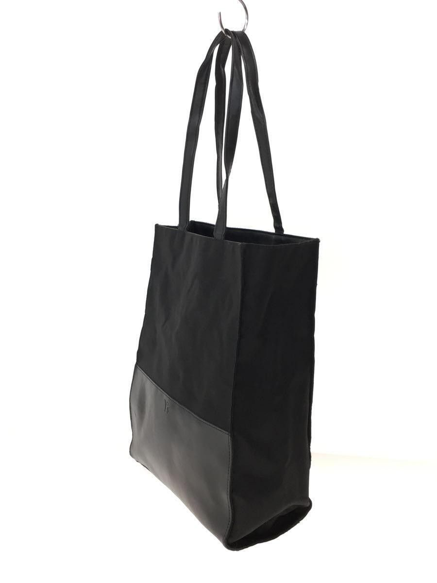 Y's × Yohji Yamamoto Leather Canvas Tote Bag Size ONE SIZE - 2 Thumbnail