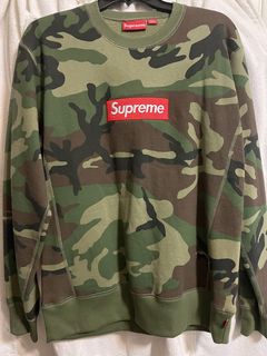 Supreme on sale camo sweatshirt