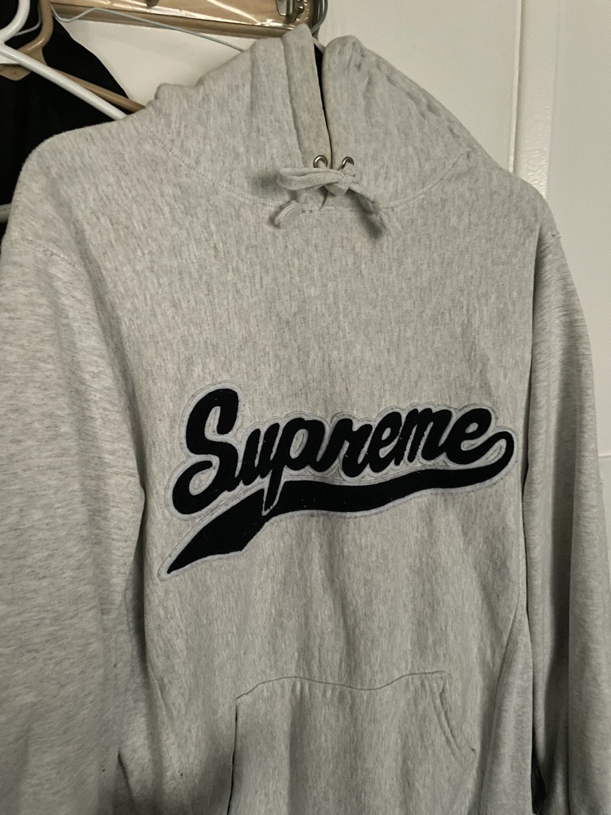 Supreme Supreme Chenille Script Hoodie | Grailed