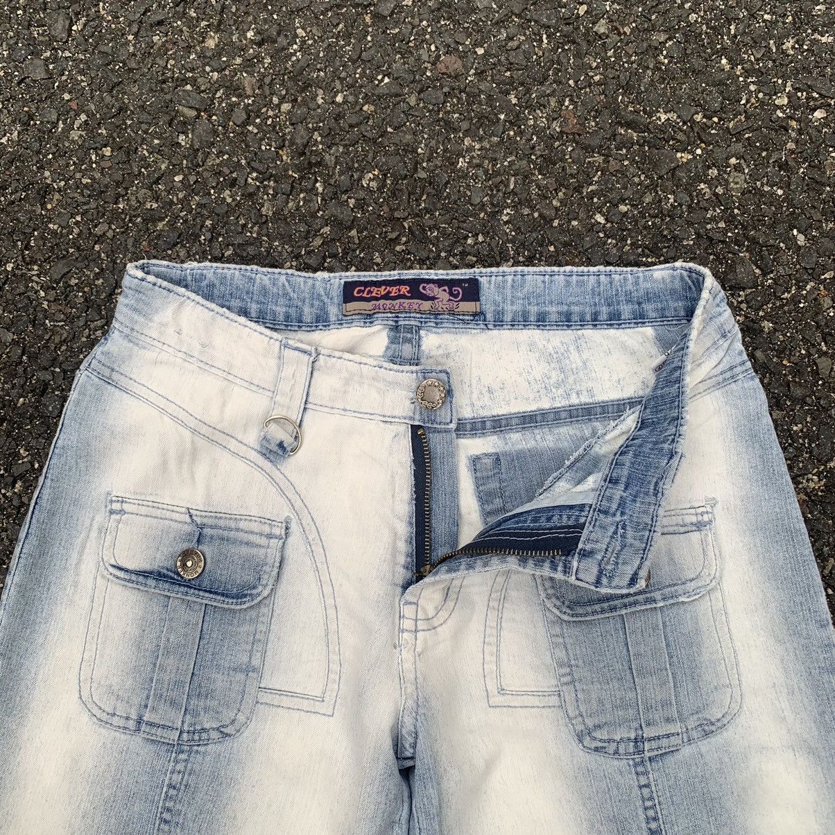 Japanese Brand Clever Monkey Sun Faded Jeans Ankle Pants Size US 27 - 5 Thumbnail