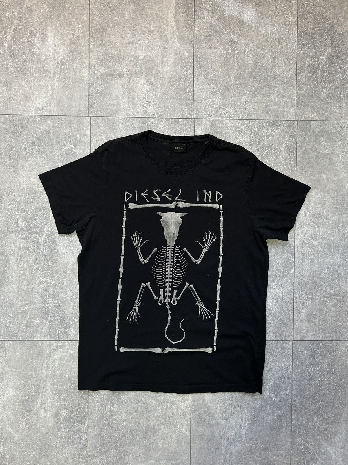 Diesel Mens Diesel T Shirt overprint skeleton big logo y2k big logo Size US M / EU 48-50 / 2 - 13 Thumbnail