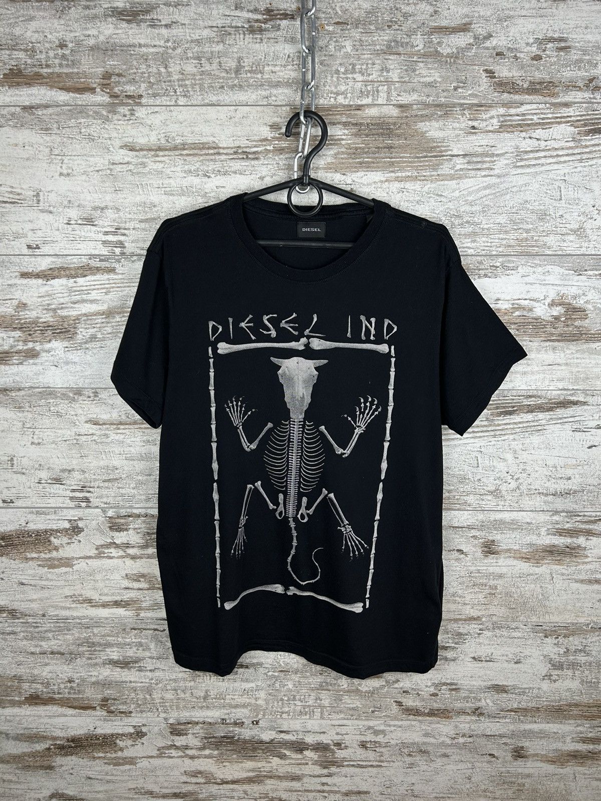 Diesel Mens Diesel T Shirt overprint skeleton big logo y2k big logo Size US M / EU 48-50 / 2 - 1 Thumbnail
