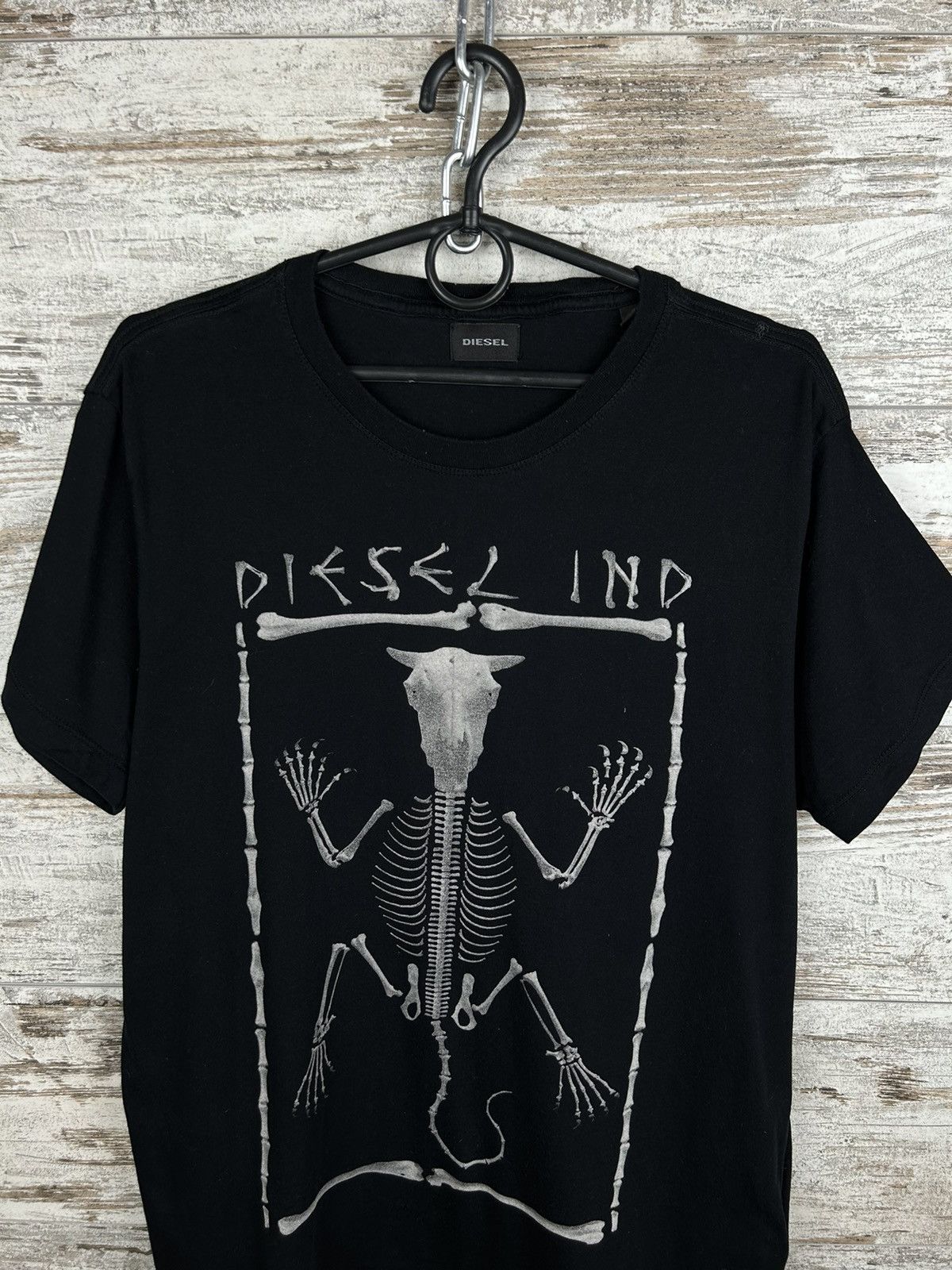 Diesel Mens Diesel T Shirt overprint skeleton big logo y2k big logo Size US M / EU 48-50 / 2 - 2 Thumbnail